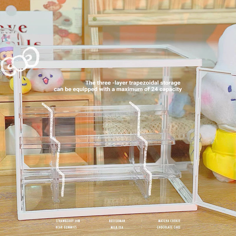 Transparent display cabinet, glass doll storage box