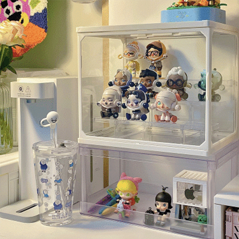 Transparent display cabinet, glass doll storage box