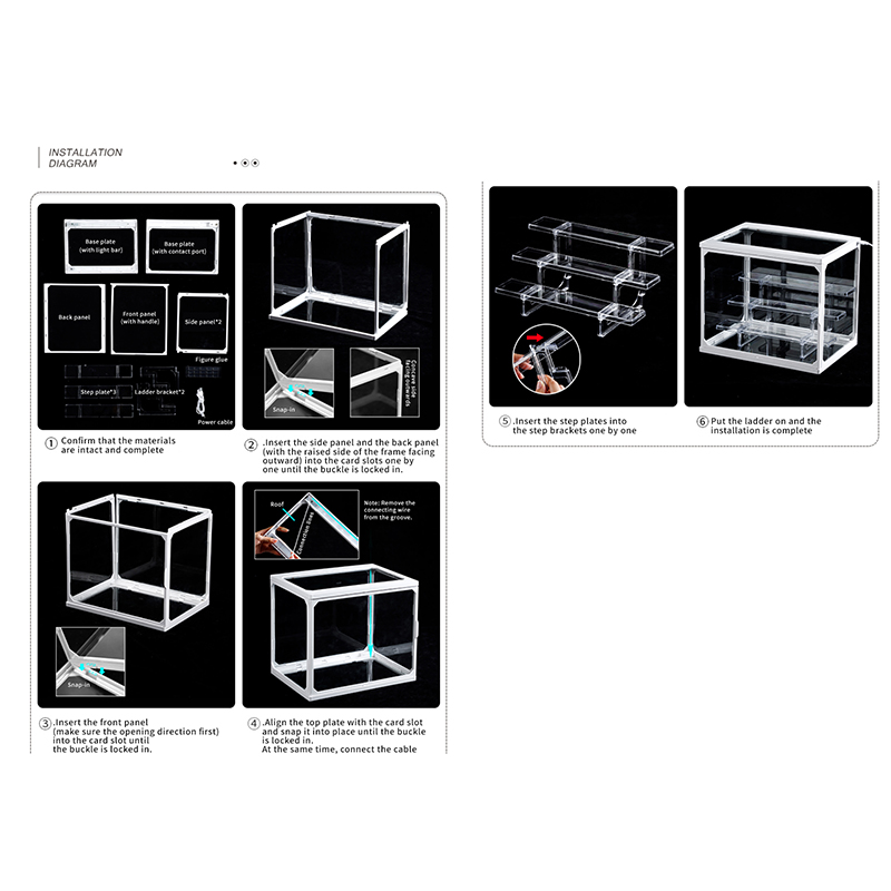 Figure-Glass Lighted Sensor Figure Box